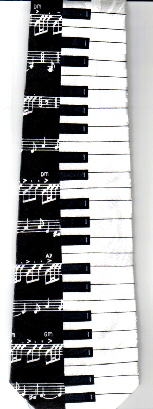 画像2: ネクタイ　鍵盤と音符　＜A＞