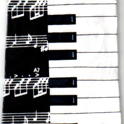 画像1: ネクタイ　鍵盤と音符　＜A＞