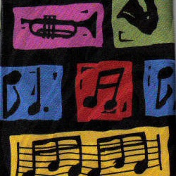 画像1: ネクタイ　楽器と音符